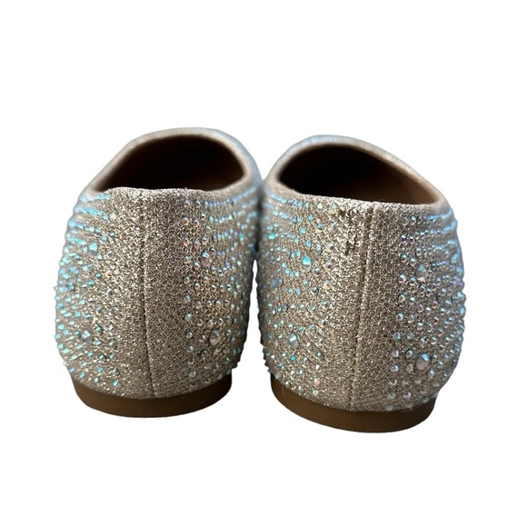 NEW Ladies Gold Sparkly Rhinestone Ballet Flats Shoes Size 8.5 - Picture 4 of 5